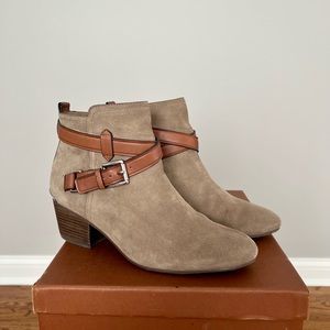 Coach suede leather ankle boots
